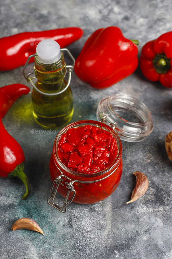 Homemade red pepper sauce. Stock Photo by 13people PhotoDune